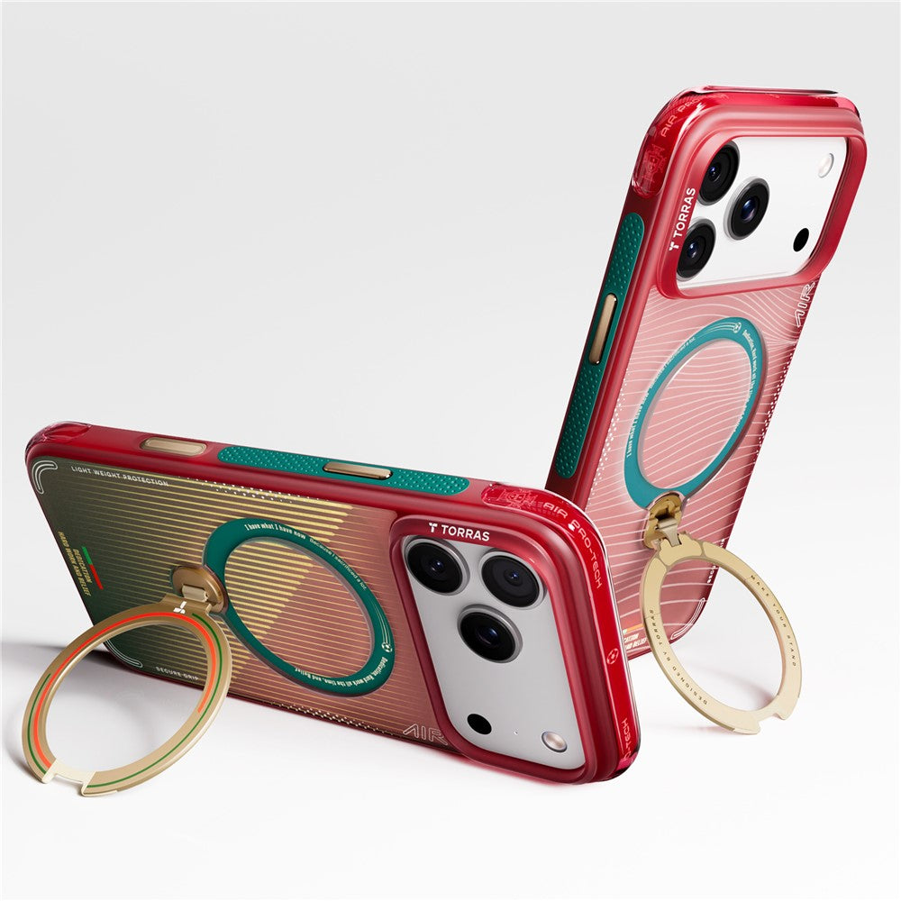 TORRAS Ostand Q3 Air for iPhone 17 Pro Max Magnetic Case 360° Rotating Kickstand TPU PC Phone Cover, FPF Limited Edition