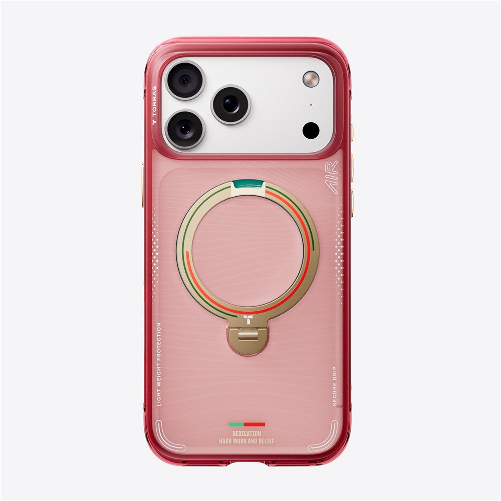 TORRAS Ostand Q3 Air for iPhone 17 Pro Magnetic Case 360° Rotating Kickstand TPU PC Phone Cover, FPF Limited Edition