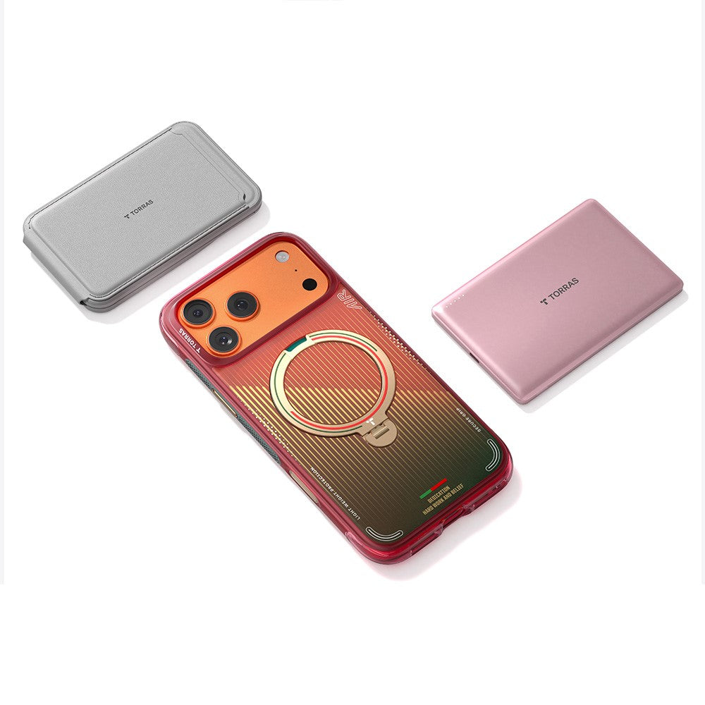 TORRAS Ostand Q3 Air for iPhone 17 Pro Magnetic Case 360° Rotating Kickstand TPU PC Phone Cover, FPF Limited Edition