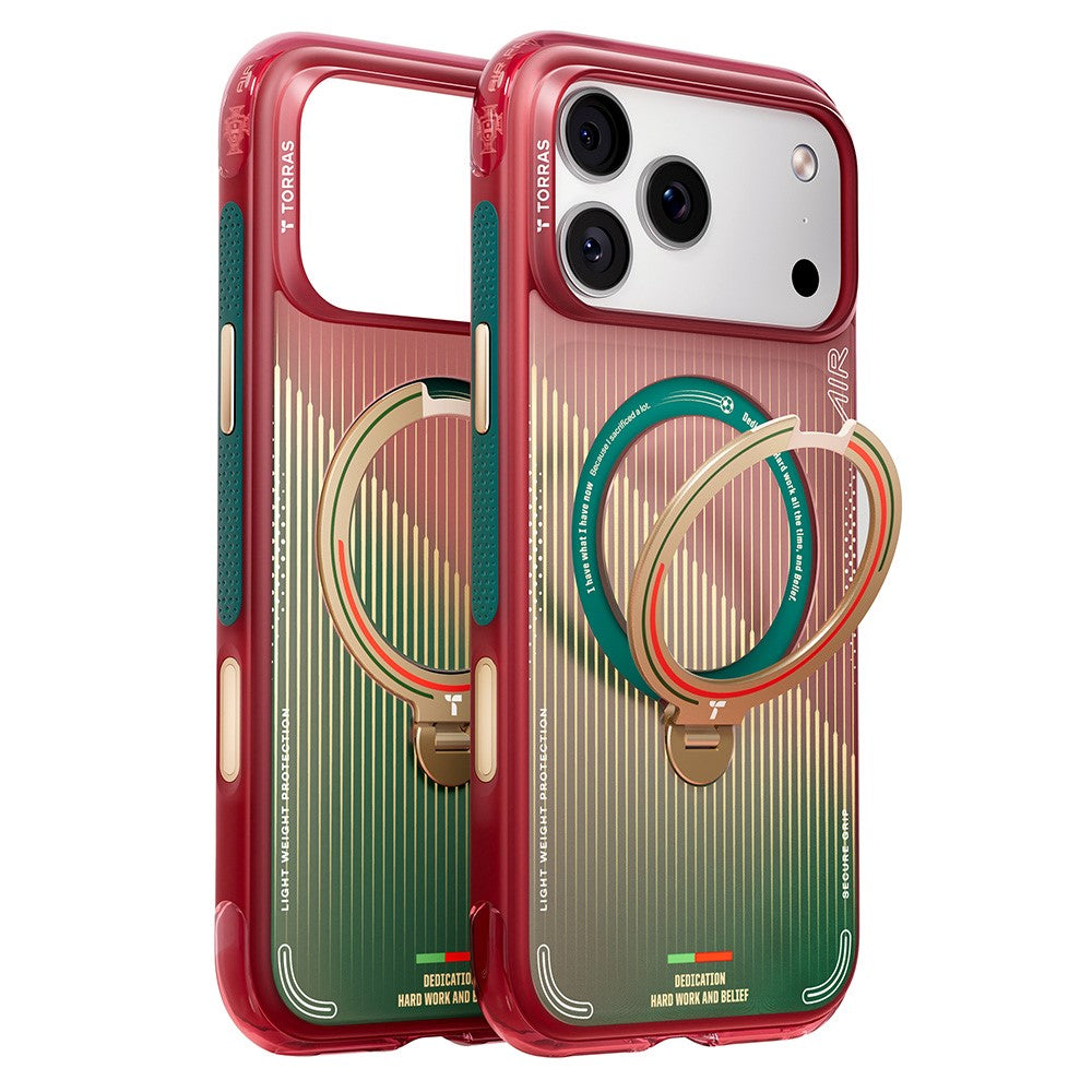 TORRAS Ostand Q3 Air for iPhone 17 Pro Magnetic Case 360° Rotating Kickstand TPU PC Phone Cover, FPF Limited Edition