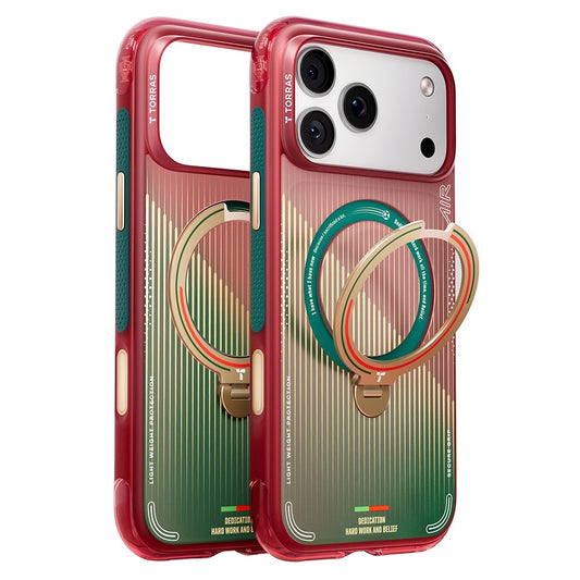 TORRAS Ostand Q3 Air for iPhone 17 Pro Magnetic Case 360° Rotating Kickstand TPU PC Phone Cover, FPF Limited Edition