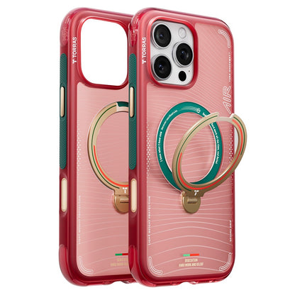 TORRAS Ostand Q3 Air for iPhone 16 Pro Max Magnetic Case 360° Rotating Kickstand TPU PC Phone Cover, FPF Limited Edition