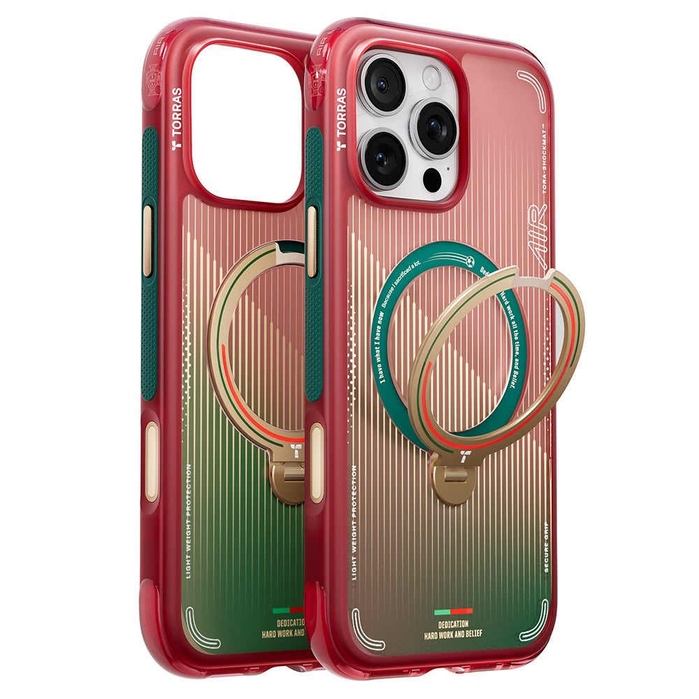 TORRAS Ostand Q3 Air for iPhone 16 Pro Max Magnetic Case 360° Rotating Kickstand TPU PC Phone Cover, FPF Limited Edition