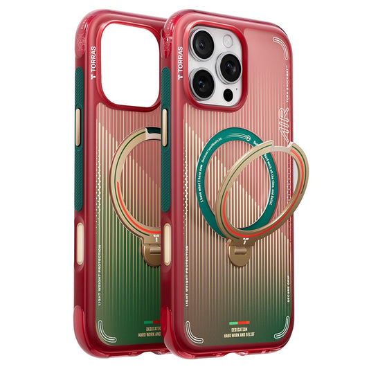 TORRAS Ostand Q3 Air for iPhone 16 Pro Max Magnetic Case 360° Rotating Kickstand TPU PC Phone Cover, FPF Limited Edition