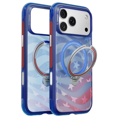 TORRAS Ostand Q3 Air for iPhone 17 Pro Magnetic Case 360° Rotating Kickstand Shockproof Cover, Football Team Limited Edition