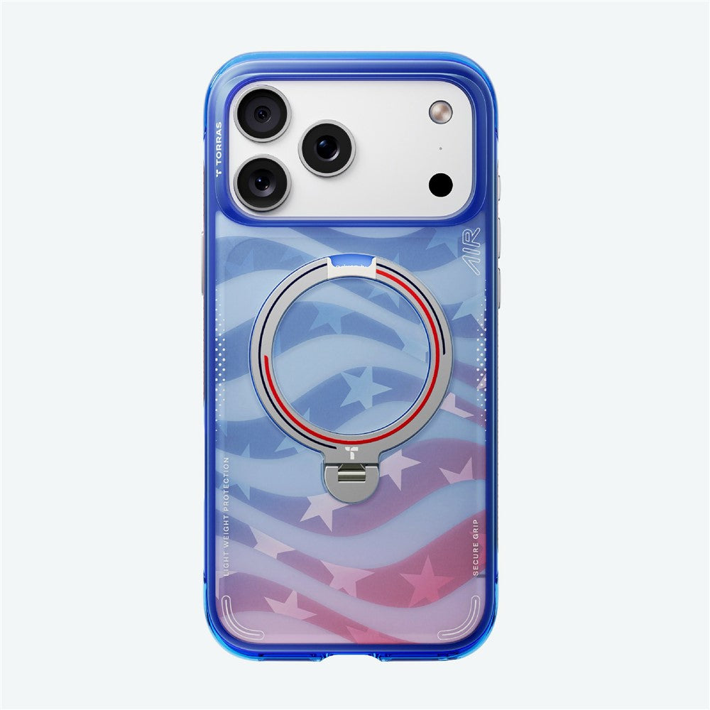 TORRAS Ostand Q3 Air for iPhone 17 Pro Magnetic Case 360° Rotating Kickstand Shockproof Cover, Football Team Limited Edition