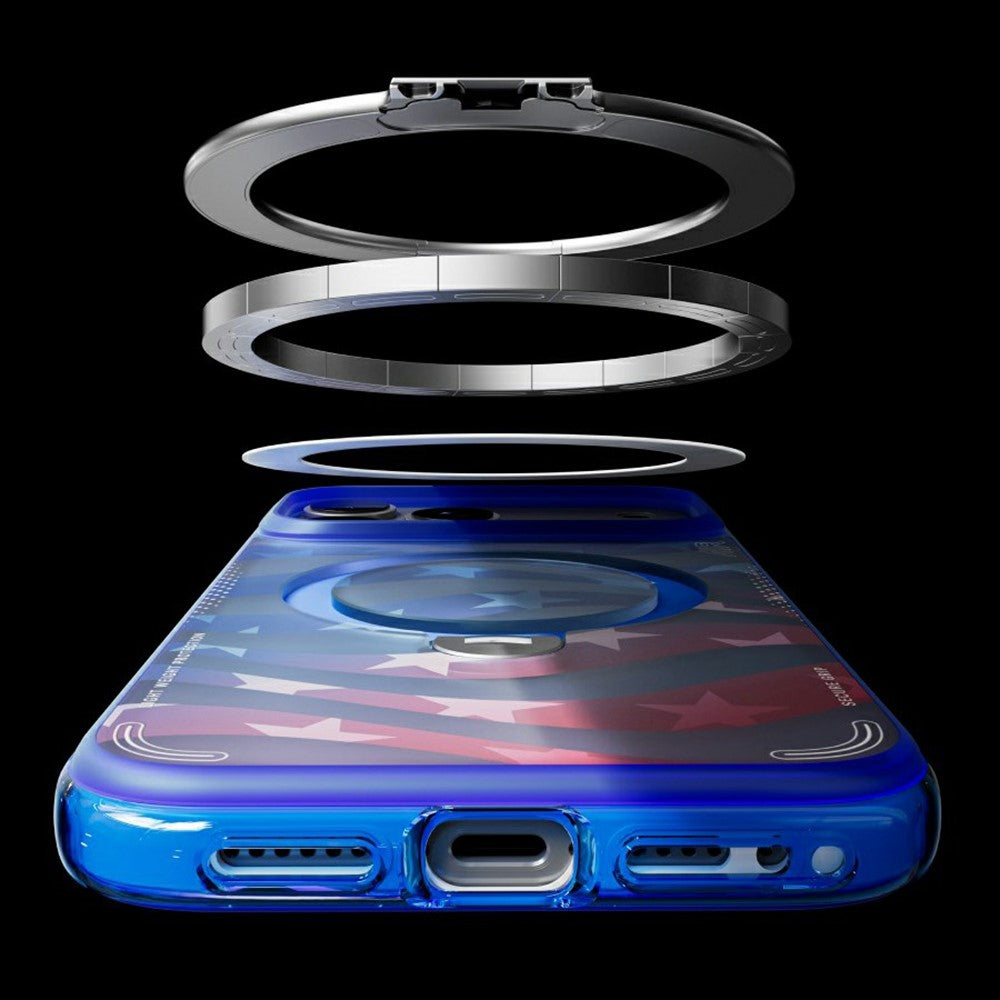 TORRAS Ostand Q3 Air for iPhone 17 Pro Magnetic Case 360° Rotating Kickstand Shockproof Cover, Football Team Limited Edition