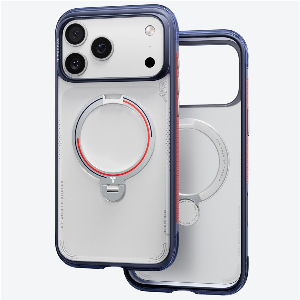 TORRAS Ostand Q3 Air for iPhone 17 Pro Magnetic Case 360° Rotating Kickstand Shockproof Cover, Football Team Limited Edition