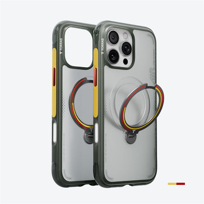 TORRAS Ostand Q3 Air for iPhone 16 Pro Max Magnetic Case 360° Rotating Kickstand Shockproof Cover, Football Team Limited Edition