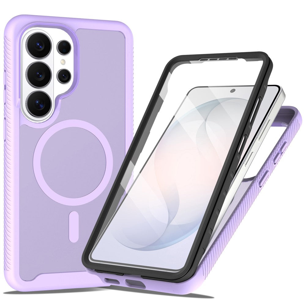 For Samsung Galaxy S26 Ultra Magnetic Phone Case 3 in 1 Translucent Skin Touch PC TPU Back Cover with PET Screen Film