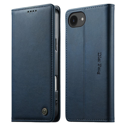 DIERFENG DF-019 Leather Wallet Case for iPhone 17e  /  16e Card Slots RFID Blocking Magnetic Flip Cover