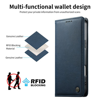 DIERFENG DF-019 for Samsung Galaxy S26 Ultra Leather Wallet Case Magnetic Flip Cover with Card Slots RFID Blocking