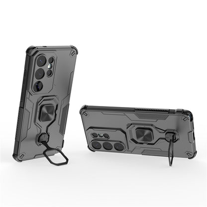 For Samsung Galaxy S26 Ultra Case Rotatable Ring Kickstand PC + TPU Shockproof Phone Cover