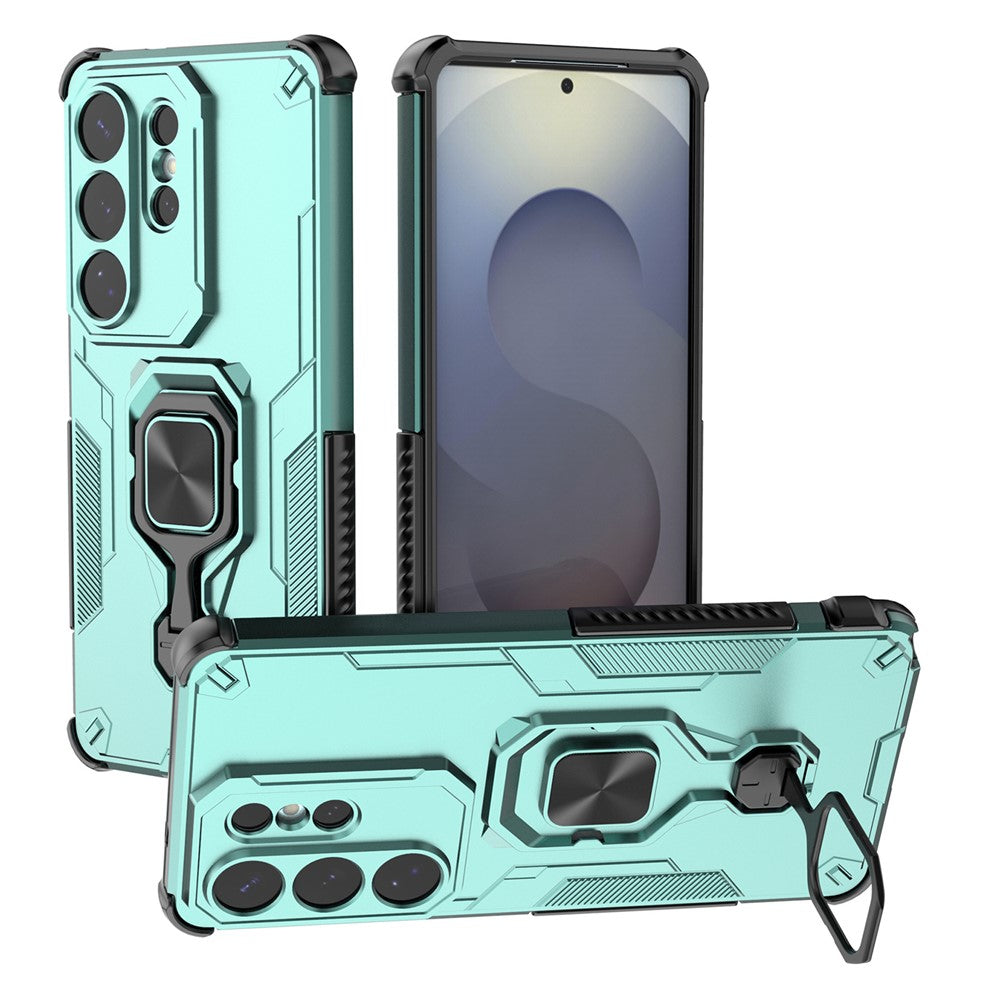 For Samsung Galaxy S26 Ultra Case Rotatable Ring Kickstand PC + TPU Shockproof Phone Cover