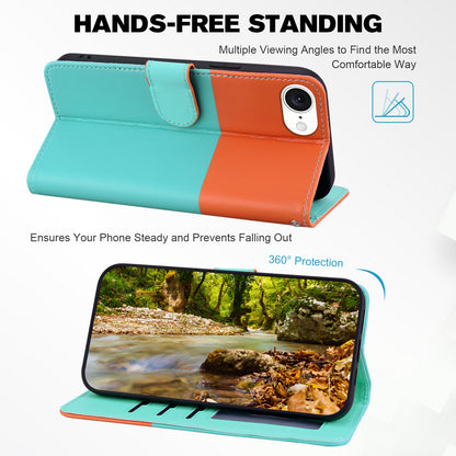 For iPhone 16e / iPhone 17e Cartoon Pet Series  Wallet Phone Case Splicing Leather Flip Cover