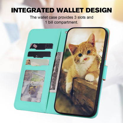 For iPhone 16e / iPhone 17e Cartoon Pet Series  Wallet Phone Case Splicing Leather Flip Cover