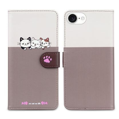 For iPhone 16e / iPhone 17e Cartoon Pet Series  Wallet Phone Case Splicing Leather Flip Cover