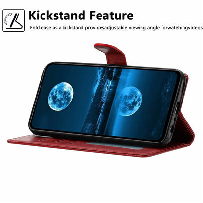 For Samsung Galaxy S26 Ultra Wallet Case Litchi Texture Leather Flip Cover with Card Slots and Hand Strap
