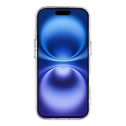 For iPhone 16 Magnetic Case Ripple Pattern Clear Acrylic PC Protective Cover Compatible with MagSafe