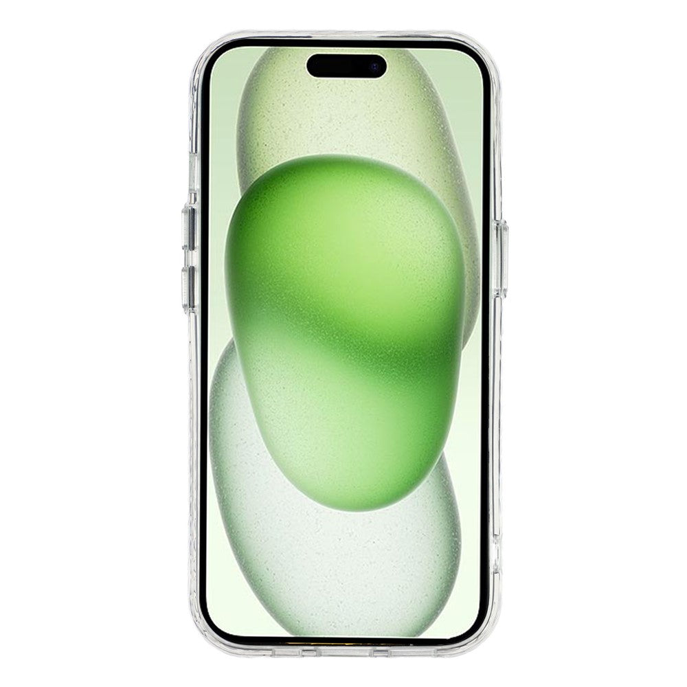 For iPhone 15 Magnetic Case Ripple Pattern Clear Acrylic PC Protective Cover Compatible with MagSafe