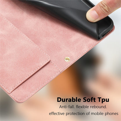 For iPhone 17e Case Tulip Leather Phone Cover with 5 Card Slots Wallet