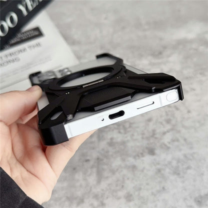 For Samsung Galaxy S26 Ultra Case Racing Car Style Magnetic Ring Kickstand Heat Dissipation Hollow Phone Cover