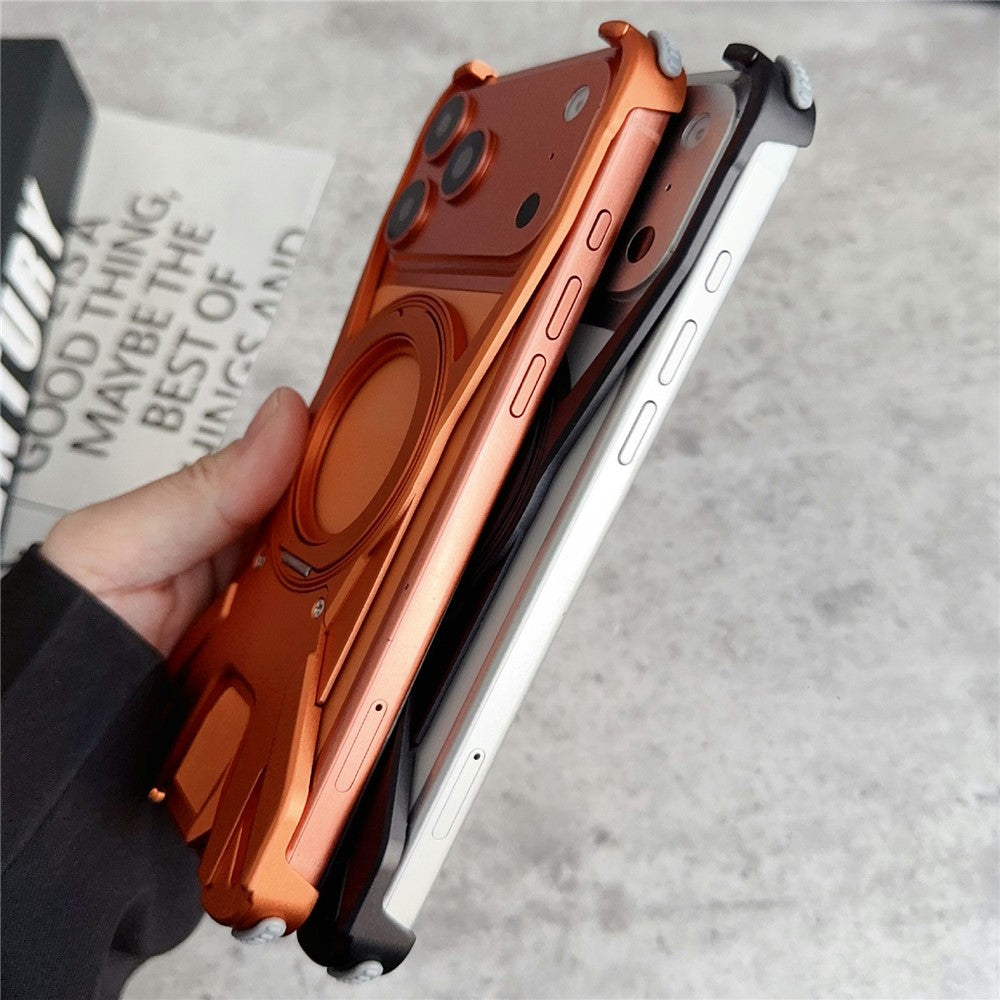 For iPhone 17 Pro Max Case Racing Car Style Magnetic Ring Kickstand Heat Dissipation Hollow Phone Cover