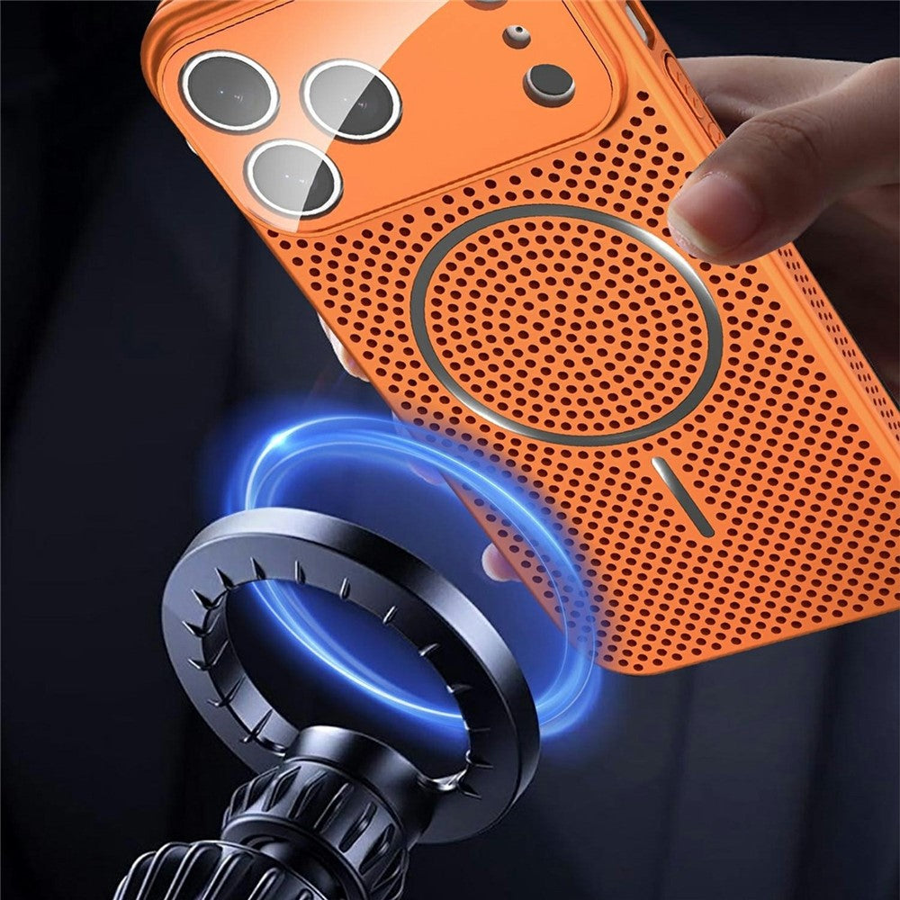 For iPhone 17 Pro Max Case Heat Dissipation PC + Aluminium Alloy Cooling Phone Cover with Lens Protector