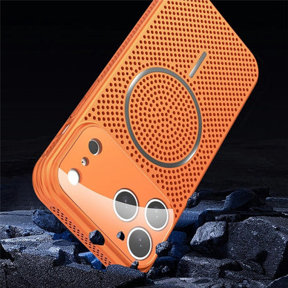 For iPhone 17 Pro Max Case Heat Dissipation PC + Aluminium Alloy Cooling Phone Cover with Lens Protector