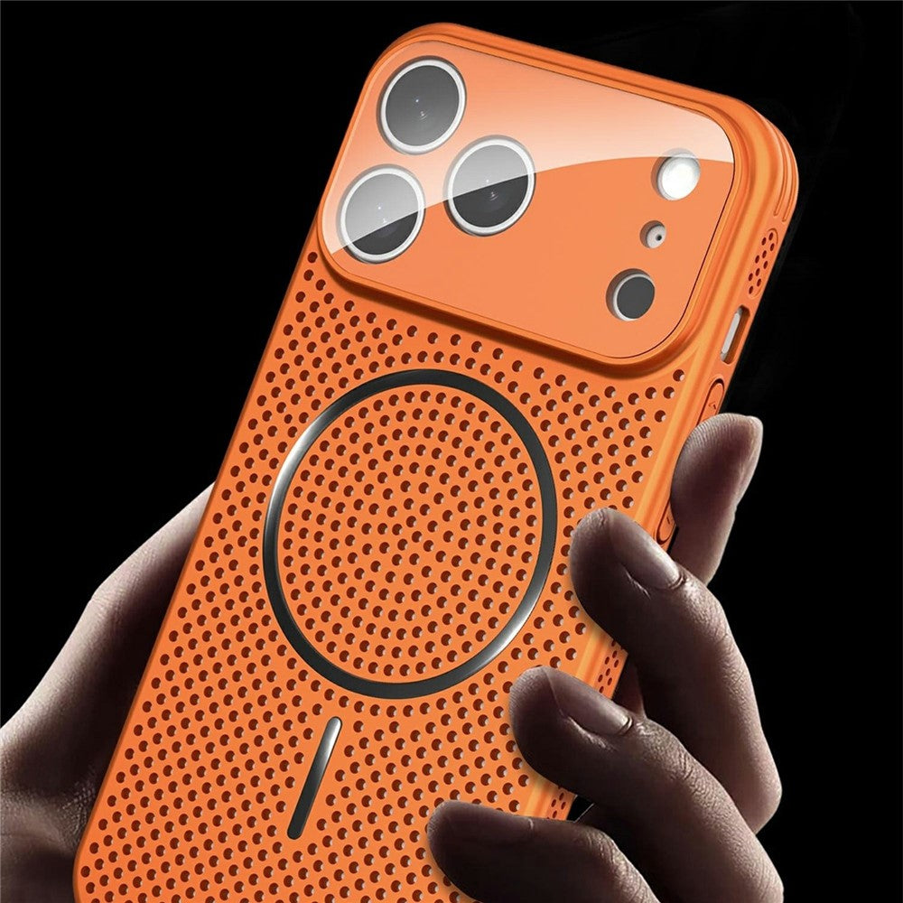 For iPhone 17 Pro Max Case Heat Dissipation PC + Aluminium Alloy Cooling Phone Cover with Lens Protector