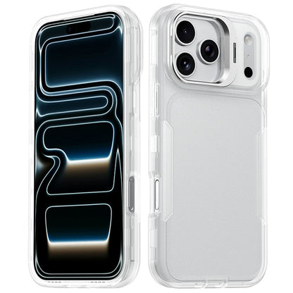 For iPhone 17 Pro Max Case TPU + PC Hybrid Phone Cover with Alloy Lens Frame Kickstand