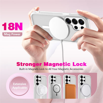 For Samsung Galaxy S26 Ultra Magnetic Case Skin Touch TPU + PC 2.0mm Thickness Anti-drop Phone Cover