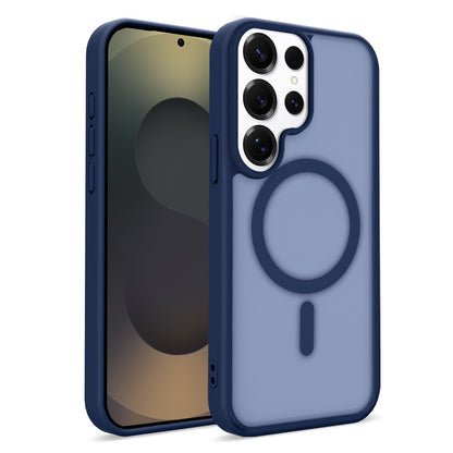 For Samsung Galaxy S26 Ultra Magnetic Case Skin Touch TPU + PC 2.0mm Thickness Anti-drop Phone Cover
