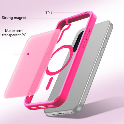 For Samsung Galaxy S26+ Magnetic Case Skin Touch TPU + PC 2.0mm Thickness Anti-drop Phone Cover
