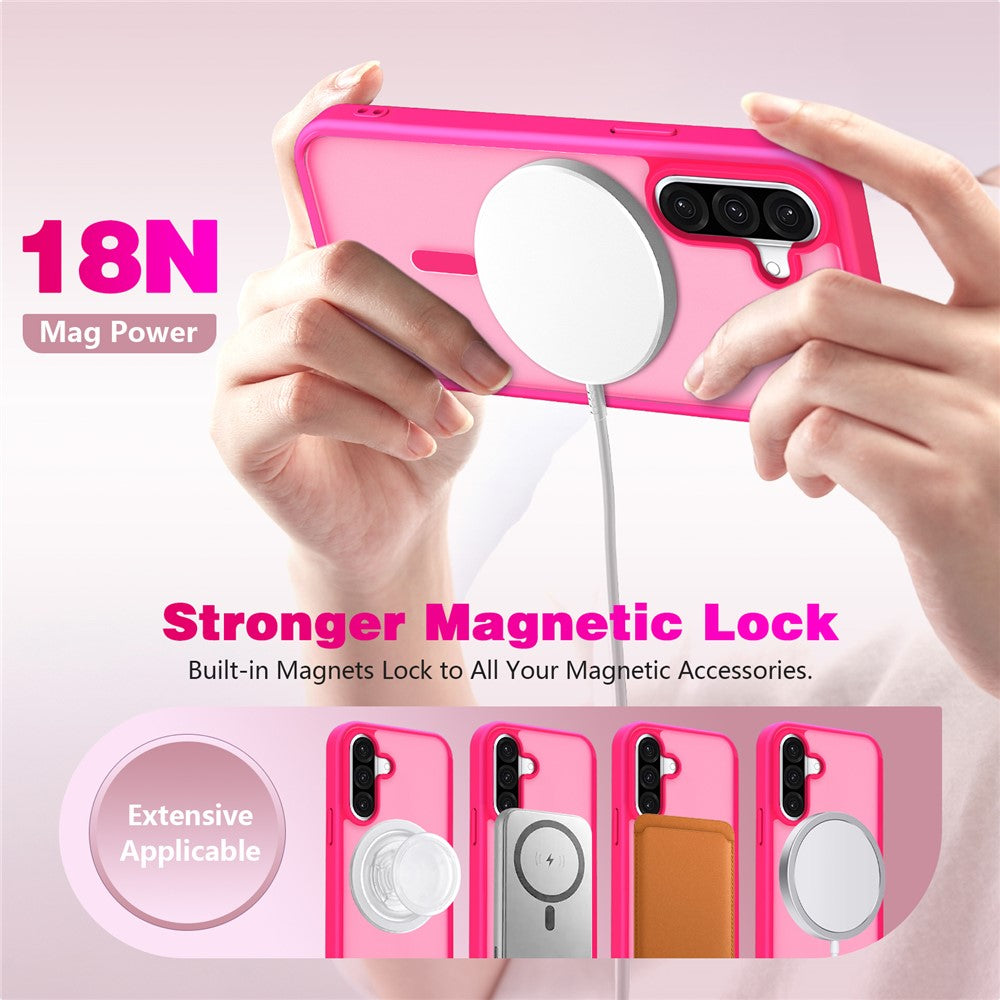 For Samsung Galaxy S26+ Magnetic Case Skin Touch TPU + PC 2.0mm Thickness Anti-drop Phone Cover