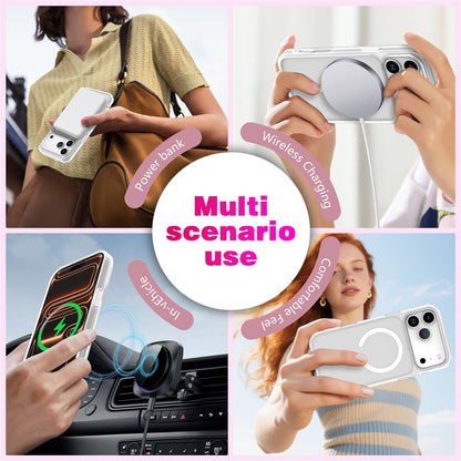 For iPhone 17 Pro Magnetic Case Skin Touch TPU + PC 2.0mm Thickness Anti-drop Phone Cover