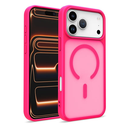 For iPhone 17 Pro Magnetic Case Skin Touch TPU + PC 2.0mm Thickness Anti-drop Phone Cover