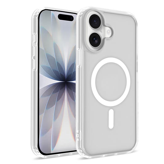 For iPhone 17 Magnetic Case Skin Touch TPU + PC 2.0mm Thickness Anti-drop Phone Cover