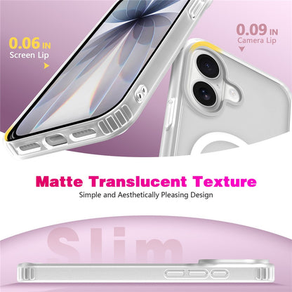 For iPhone 17 Magnetic Case Skin Touch TPU + PC 2.0mm Thickness Anti-drop Phone Cover