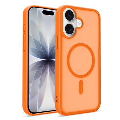 For iPhone 17 Magnetic Case Skin Touch TPU + PC 2.0mm Thickness Anti-drop Phone Cover