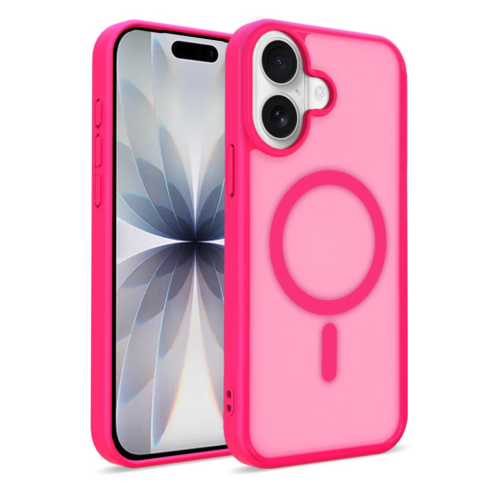 For iPhone 17 Magnetic Case Skin Touch TPU + PC 2.0mm Thickness Anti-drop Phone Cover