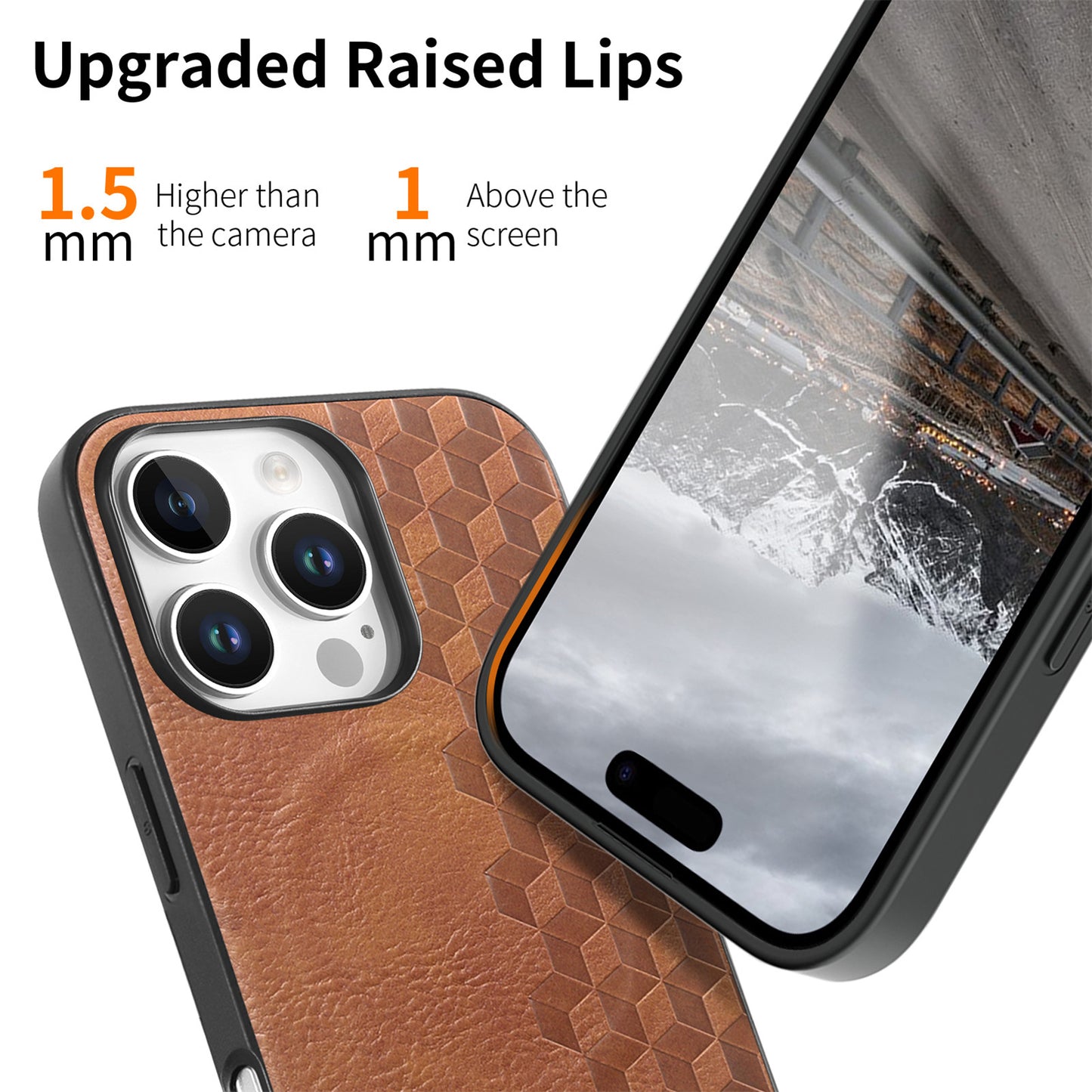 For iPhone 16 Pro / iPhone 16 Pro Max Magnetic Phone Case with Grid Pattern Protective PU Leather + PC Cover