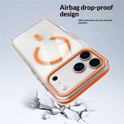 For iPhone 17 Pro Max Magnetic Case Clear PC TPU TPE Shockproof Cover Compatible with MagSafe