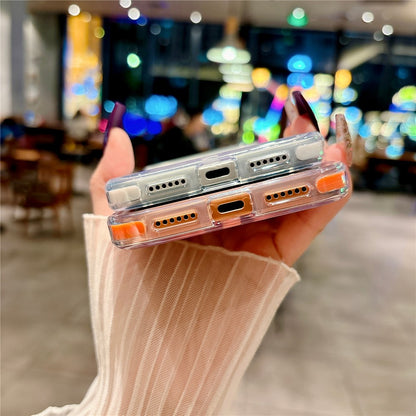 For iPhone 17 Pro Max Magnetic Case Clear PC TPU TPE Shockproof Cover Compatible with MagSafe