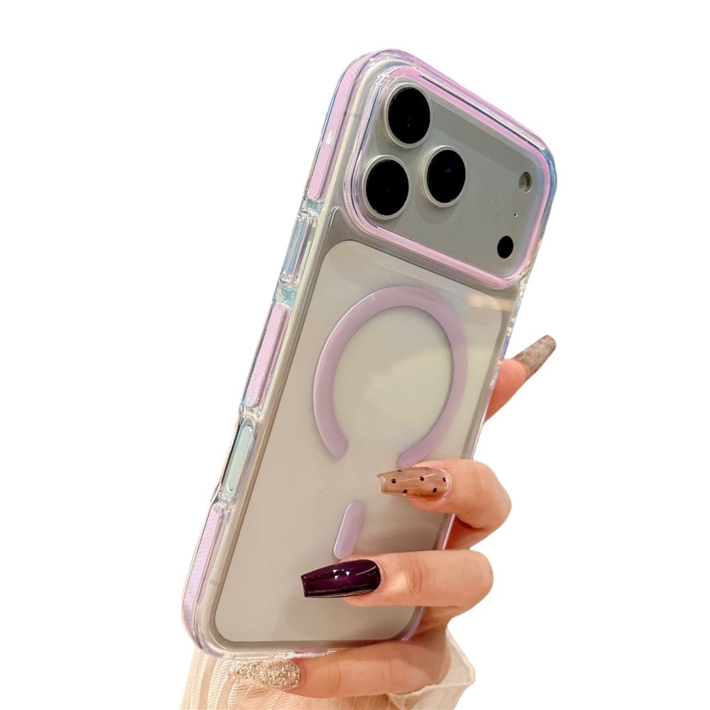 For iPhone 17 Pro Max Magnetic Case Clear PC TPU TPE Shockproof Cover Compatible with MagSafe