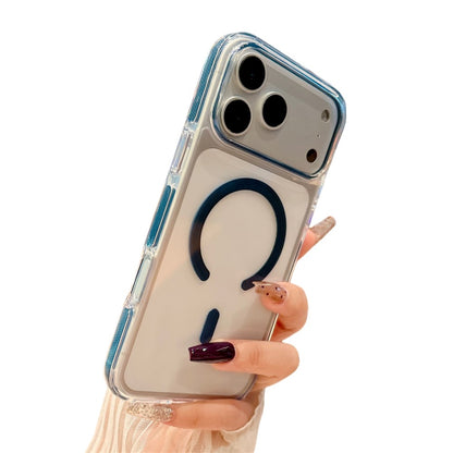 For iPhone 17 Pro Max Magnetic Case Clear PC TPU TPE Shockproof Cover Compatible with MagSafe