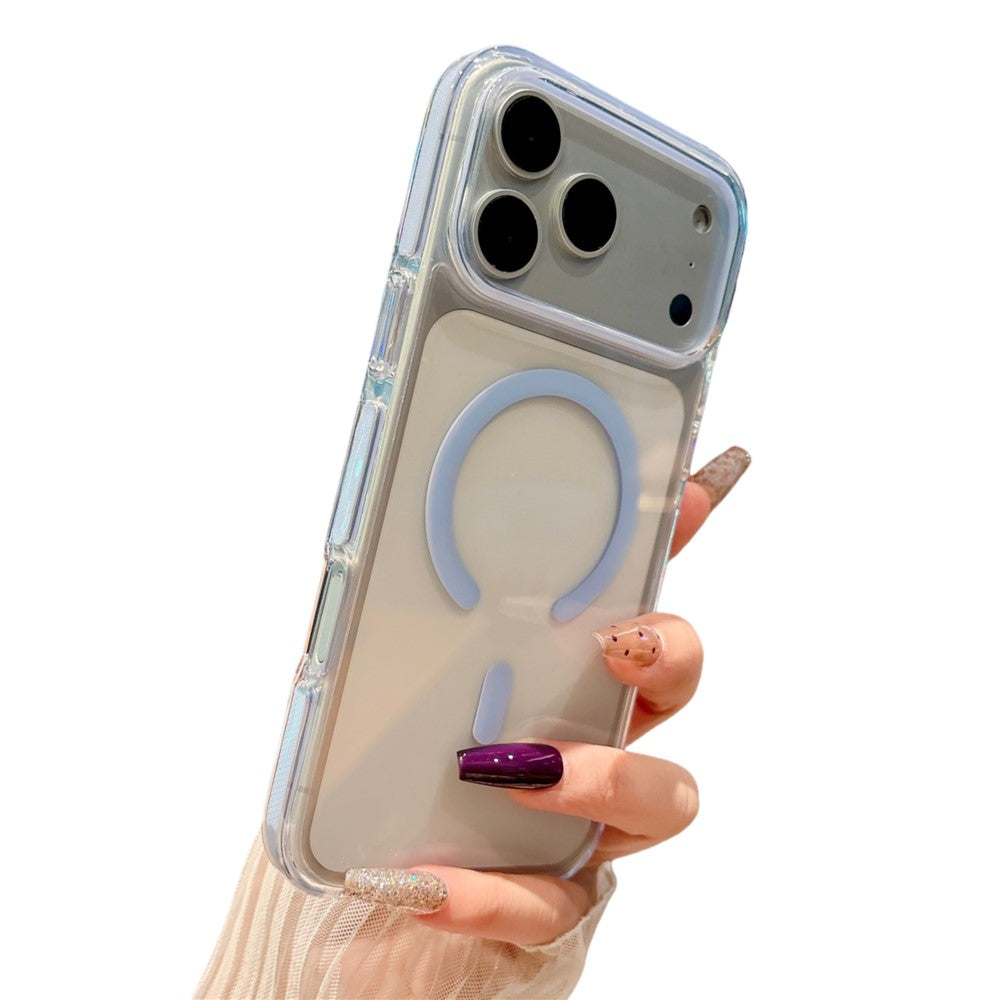 For iPhone 17 Pro Max Magnetic Case Clear PC TPU TPE Shockproof Cover Compatible with MagSafe