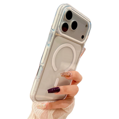 For iPhone 17 Pro Max Magnetic Case Clear PC TPU TPE Shockproof Cover Compatible with MagSafe