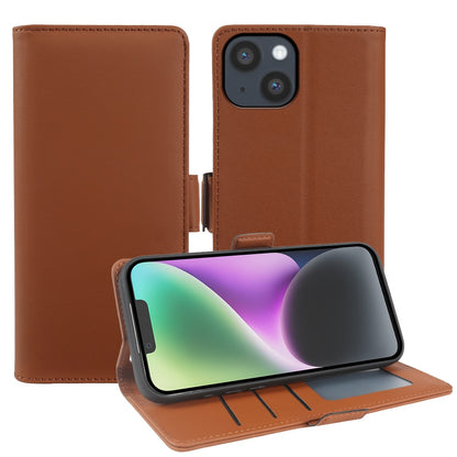 For iPhone 14 Plus Leather Case Wallet Stand TPU + PU Skin-touch Cover