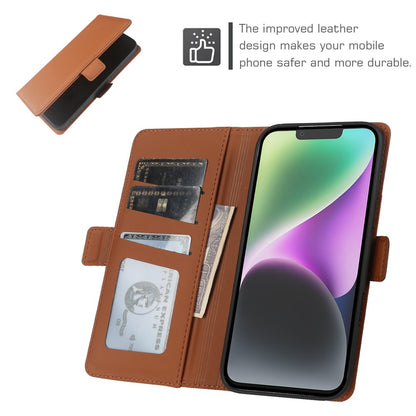 For iPhone 14 Plus Leather Case Wallet Stand TPU + PU Skin-touch Cover